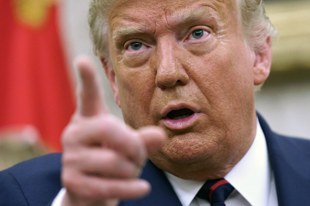 US President Donald Trump speaks during a meeting at the White House on Thursday. Photo: AP