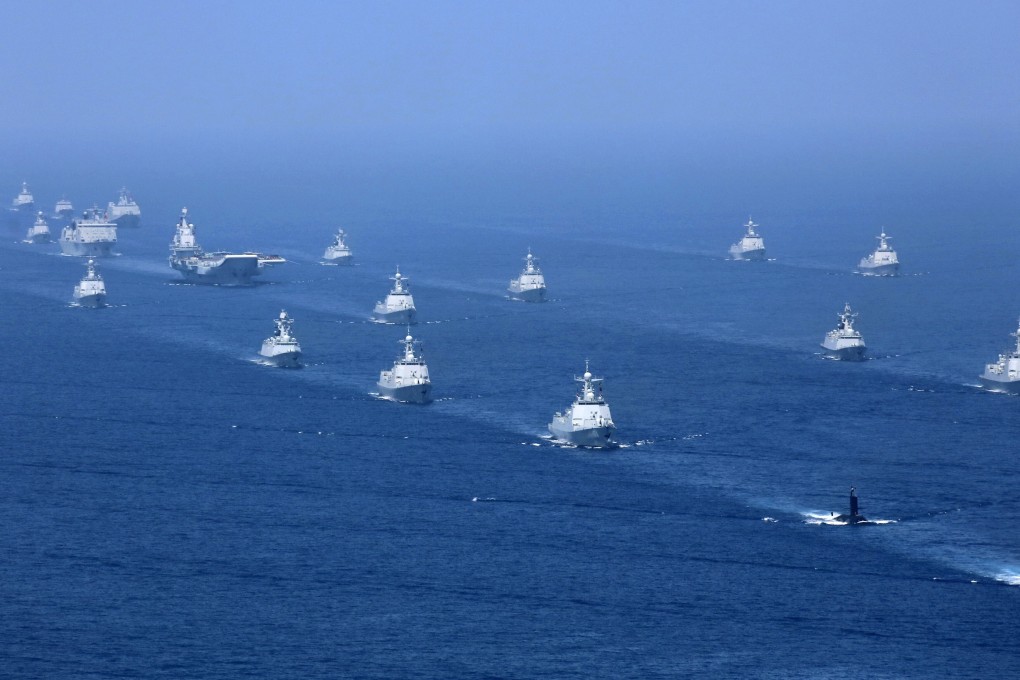 Chinese warships pictured on a 2018 exercise in the South China Sea. Photo: AP