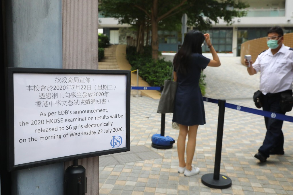 The coronavirus meant pupils in Hong Kong got their exams results via email this year, instead of being able to pick them up in person. Photo: Dickson Lee