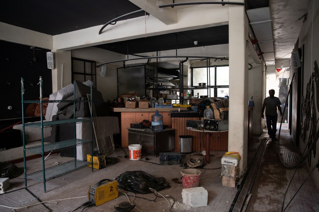 Inside the damaged Tenno bar, in the aftermath of a massive explosion at the port area, in Beirut, Lebanon. Photo: Reuters/Alkis Konstantinidis