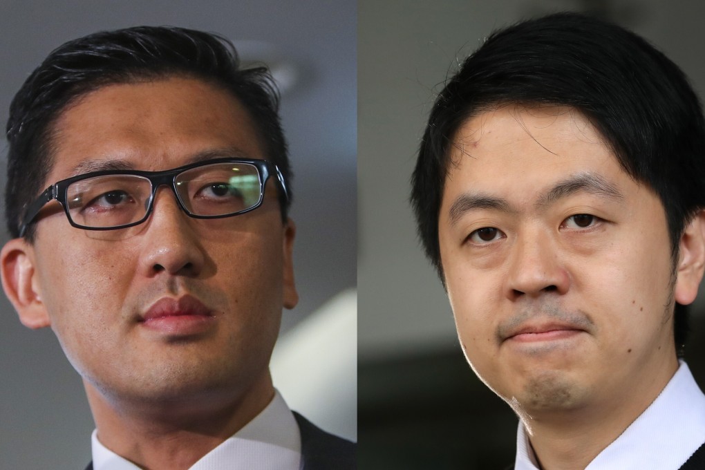 Lam Cheuk-ting (left) and Ted Hui were among 16 people arrested by police on Wednesday. Photo: SCMP
