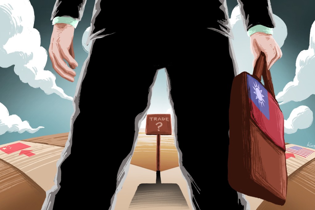 Taiwan wants a trade deal with China to support its strong exports, but also wants to sign a pact with the US to diversify its trading profile. Illustration: Lau Ka-kuen