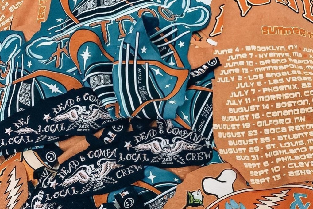 US T-shirt company Everywhere is making face masks from unsold band shirts. Bob Weir of The Grateful Dead is among musicians who have donated shirts for the initiative. Photo: Bob Weir