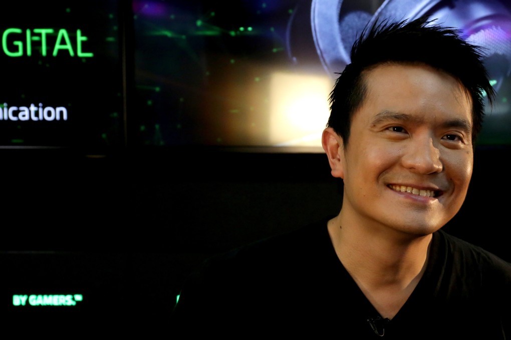 Min-Liang Tan, co-founder and CEO of gaming company Razer, plays games with the Post, March 2019. Photo: SCMP/ Thomas Leung