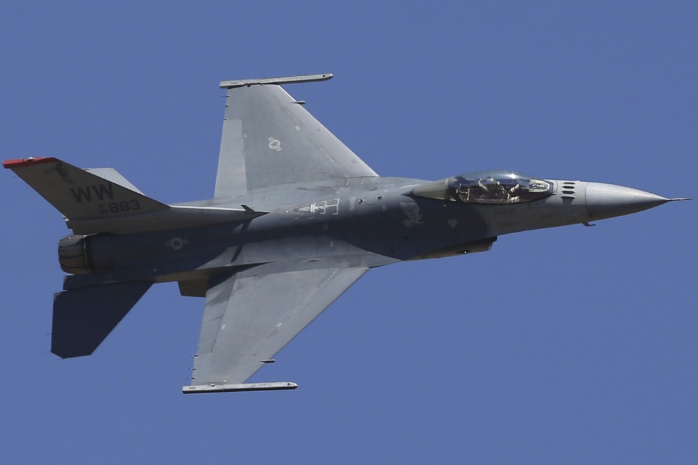 President Tsai Ing-wen said a new centre for maintaining and servicing F-16 jets will shorten maintenance time for Taiwan’s aircraft and increase their reliability. Photo: AP