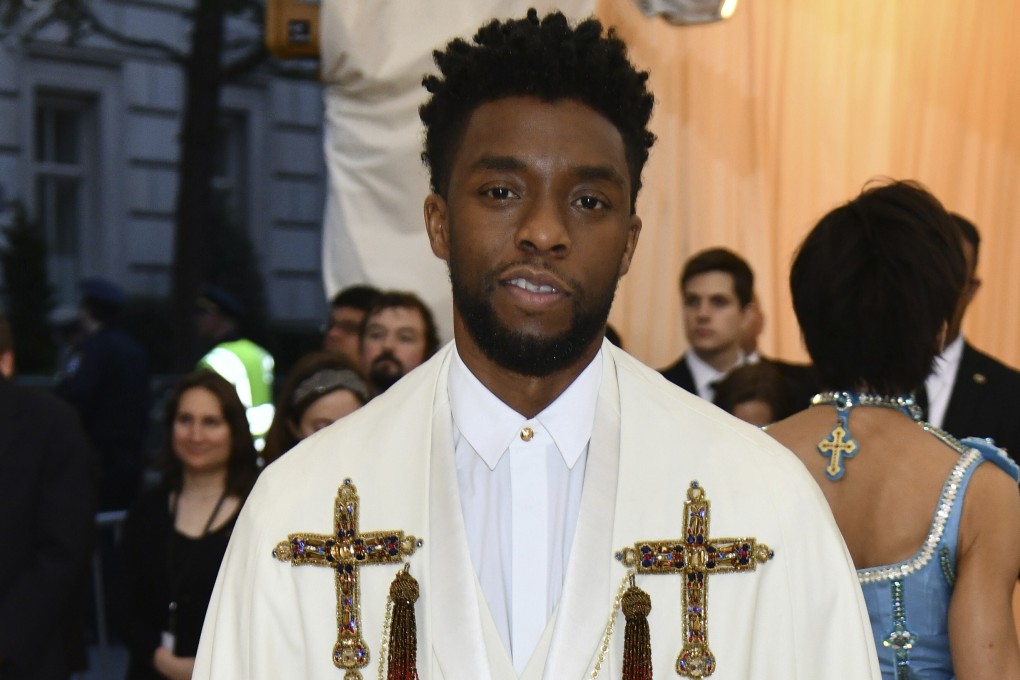 Chadwick Boseman at the Metropolitan Museum of Art’s Costume Institute benefit gala. File photo: AP