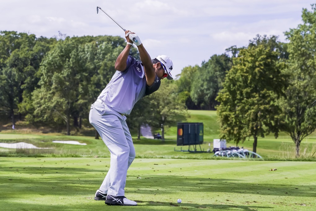 Hideki Matsuyama of Japan heads the field at the BMW Championship after round three at the Olympia Fields Country Club in Olympia Fields, Illinois. Photo: EPA