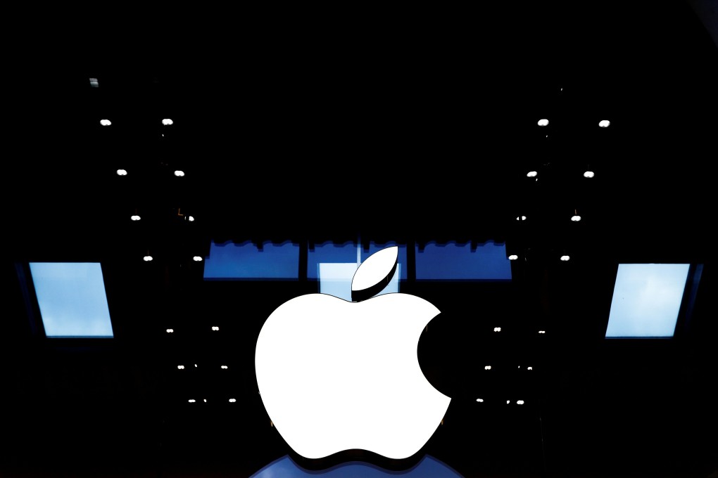 The Apple logo is seen on the Apple store at the Marche Saint Germain in Paris. Photo: Reuters