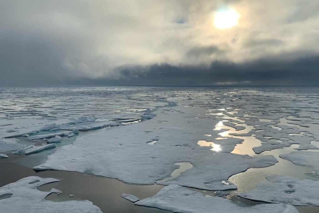 A view of the North Pole in August from the German icebreaker RV Polarstern, which was able reach the area because of large openings in sea ice that would normally make shipping in the region above Greenland too difficult. Photo: Markus Rex/Alfred Wegener Institute via AP