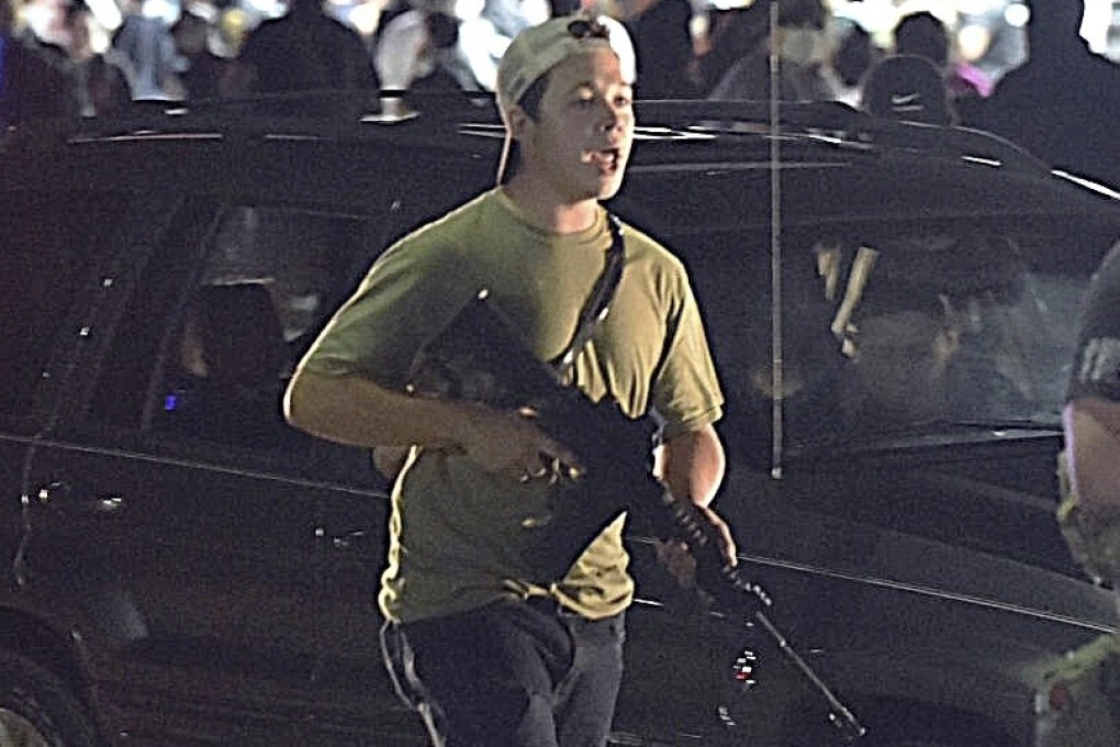 Kyle Rittenhouse, armed with an assault rifle, fatally shot two protesters in Wisconsin. Photo: AP