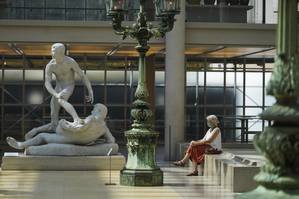 A visitor looks at an exhibit at the Metropolitan Museum of Art in New York, which reopened last week after closing abruptly in March because of the coronavirus pandemic. Photo: Xinhua