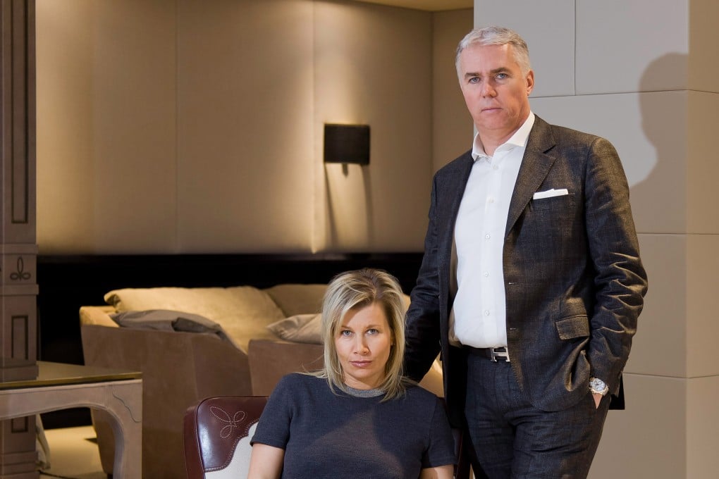 Fabio Mascheroni (standing) and Roberta Caglio, founders and owners of the brand Ludovica Mascheroni. Photo: Handout