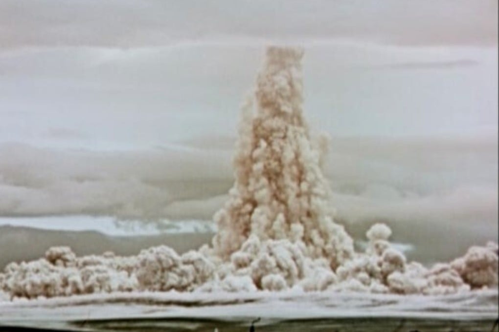 A cloud of smoke and dust rises in the sky after the Tsar Bomba was detonated in October 1961. Photo: Ministry of Medium Machine Building of USSR/Rosatom
