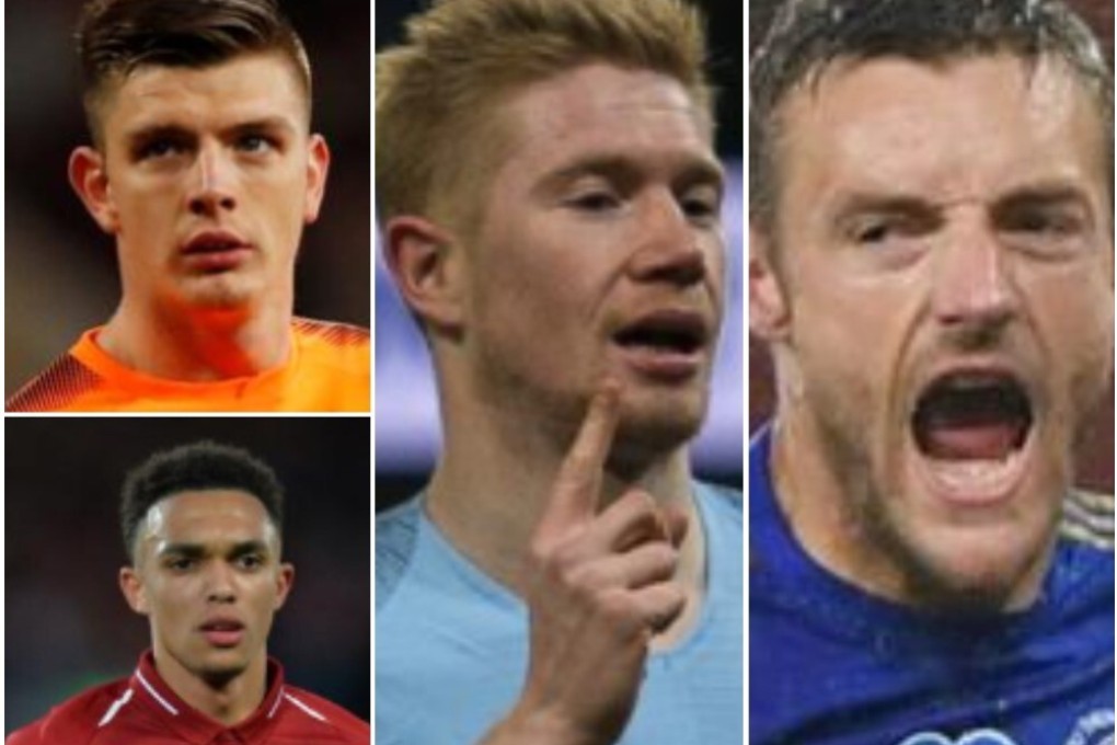 Do Fantasy Premier League stars Nick Pope (Burnley), Trent Alexander-Arnold (Liverpool), Kevin De Bruyne (Manchester City) and Jamie Vardy (Leicester City) make the team this season? Photo: EPA, Reuters