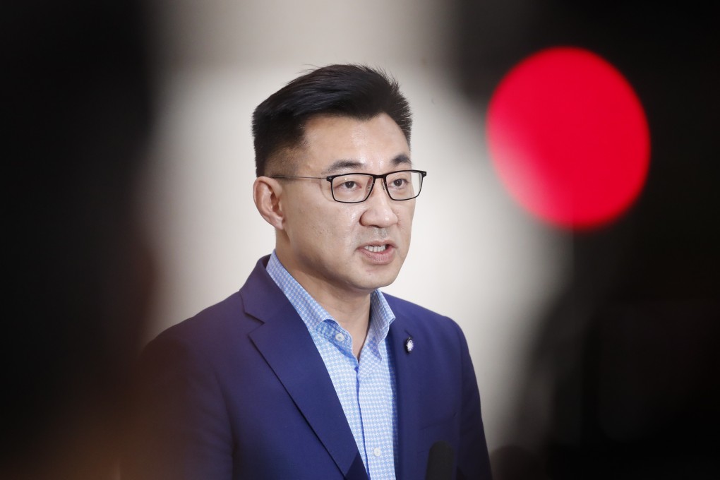 KMT chairman Johnny Chiang has pushed to change the party’s position on the “one China” consensus. Photo: EPA-EFE