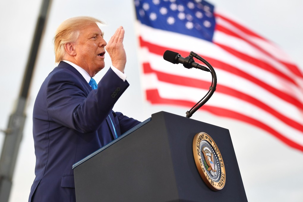 US President Donald Trump addresses supporters during a campaign event in Latrobe, Pennsylvania. Photo: AFP