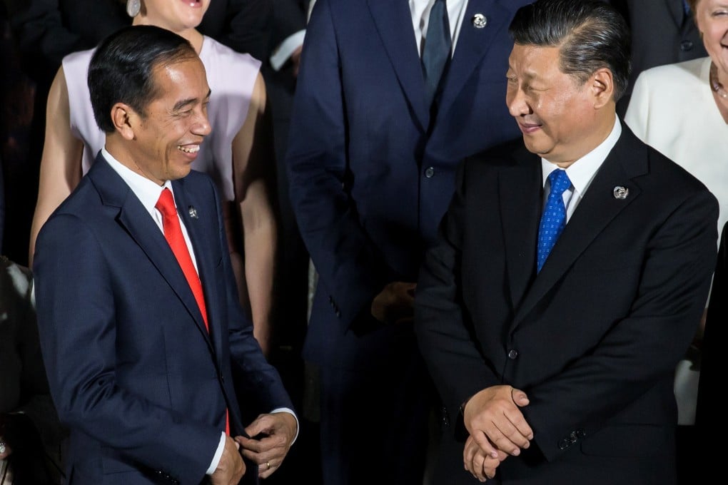Indonesia’s President Joko Widodo and China’s President Xi Jinping at the G20 summit in Osaka in June 2019. Photo: Reuters