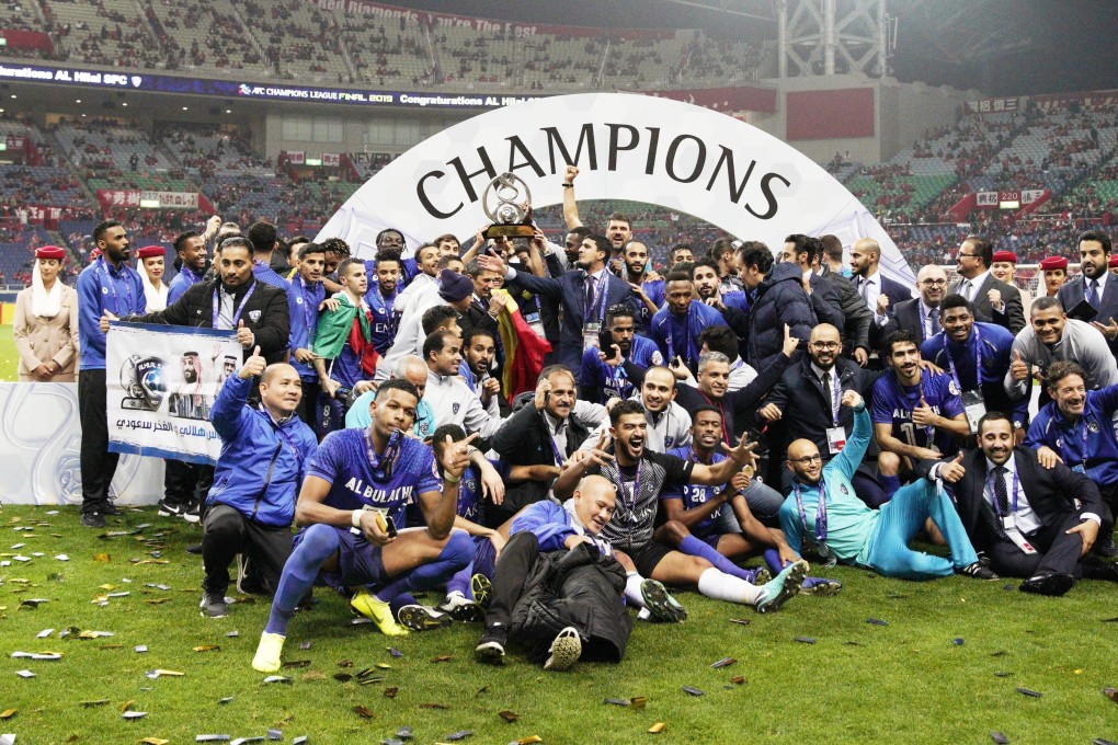 Saudi Arabia's Al-Hilal celebrate their AFC Champions League triumph in 2019. Fans in Eastern Europe can now watch the competition. Photo: Kyodo