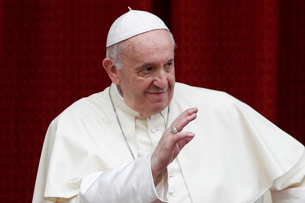 Pope Francis pictured in the San Damaso courtyard at the Vatican on Wednesday. Photo: Reuters
