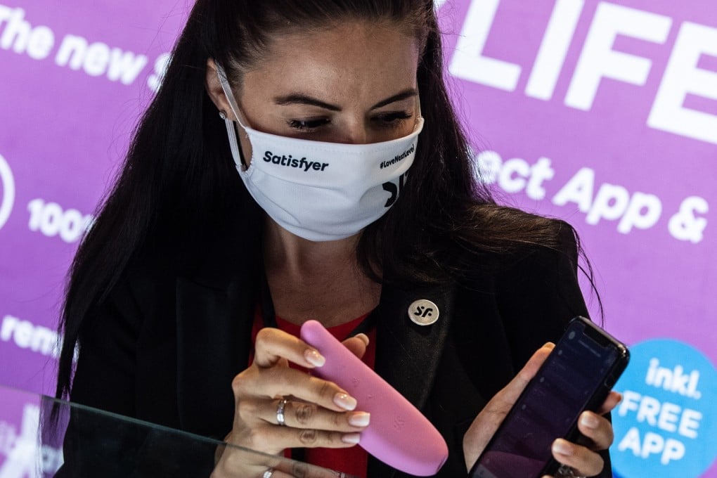 Sexual wellness brand Satisfyer’s new app allows couples to remotely operate each other’s sex toys during lockdown. It was just one of the many gadgets aimed at helping to deal with coronavirus issues at this year’s IFA 2020 in Berlin. Photo: EPA-EFE