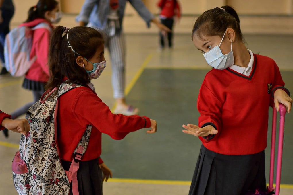 Students in five Spanish regions returned to class on Monday for the first time since the pandemic paralysed Spain six months ago. Photo: AP