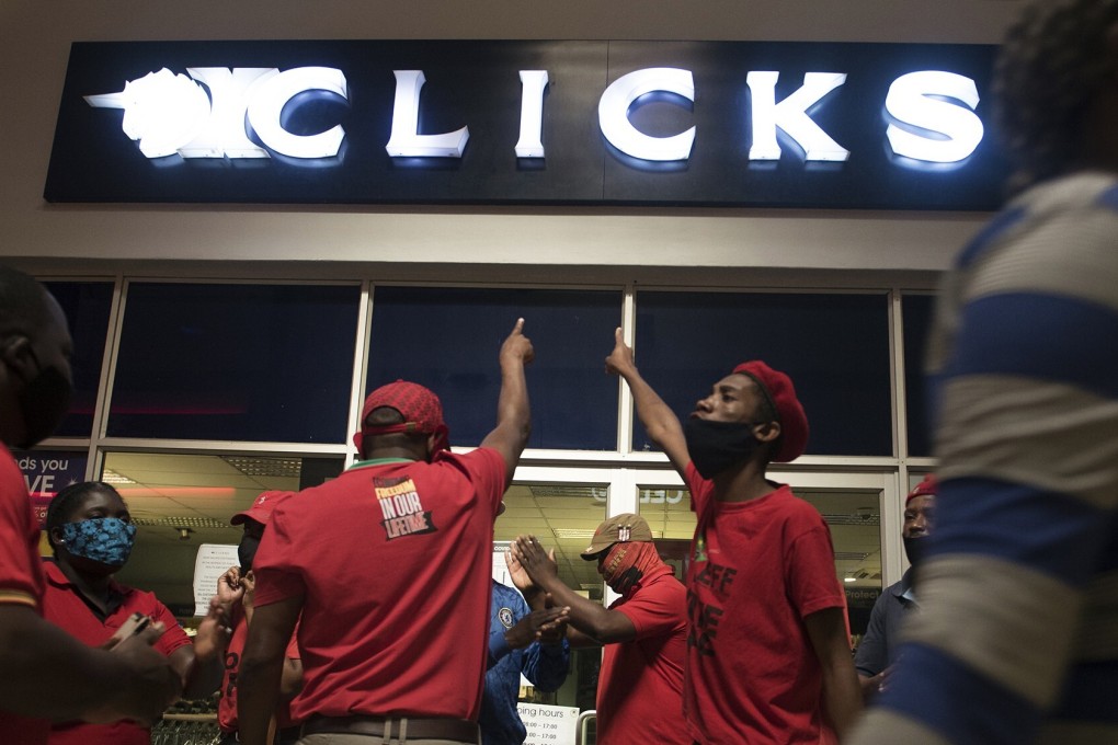 Clicks Group closed some of its shops after seven outlets of South Africa’s biggest pharmacy chain were attacked in an anti-racism protest. Photo: AP