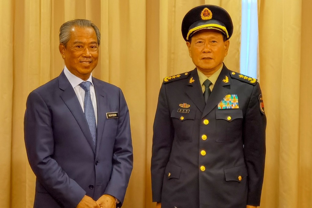 Malaysian Prime Minister Muhyiddin Yassin meets with visiting Chinese State Councillor and Defence Minister Wei Fenghe in Kuala Lumpur on Monday. Photo: Xinhua