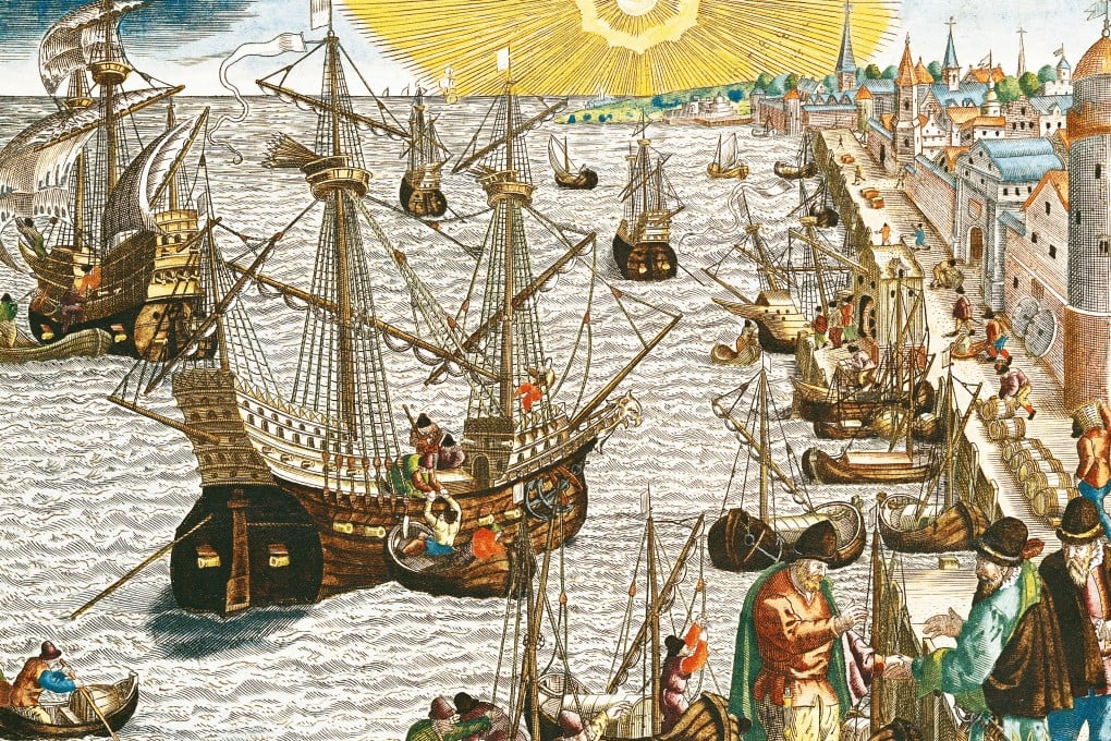 A 1592 engraving shows boats leaving Lisbon for Portugal’s colonies. Photo: Getty Images