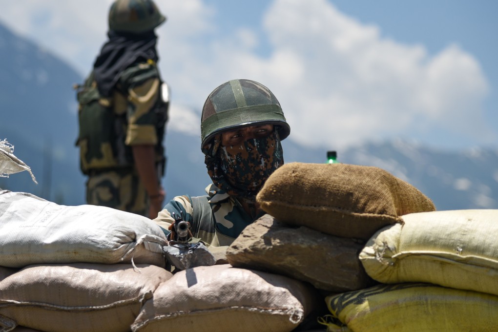 An Indian Border Security Force soldier in the Himalayan border region between India and China. Photo: DPA