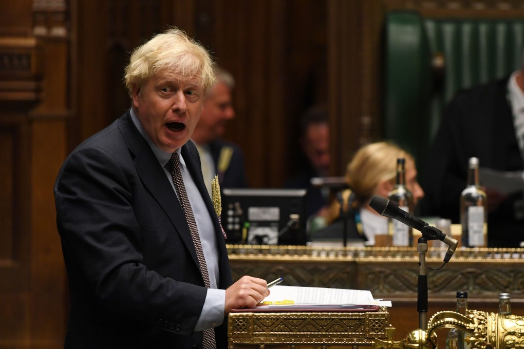 British Prime Minister Boris Johnson was accused on Wednesday of presiding over a “rogue state” as his government introduced legislation that intentionally breaches its EU withdrawal treaty. Photo: UK Parliament handout via AFP
