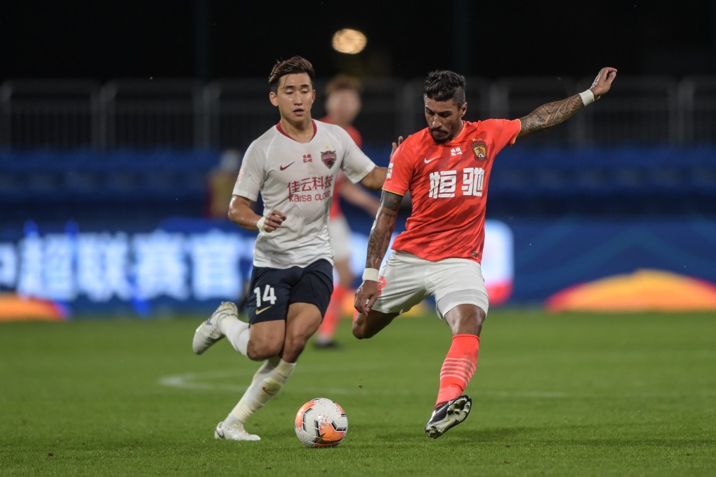 Guangzhou Evergrande’s Paulinho was man of the match during their win over Shenzhen FC. Photo: Xinhua