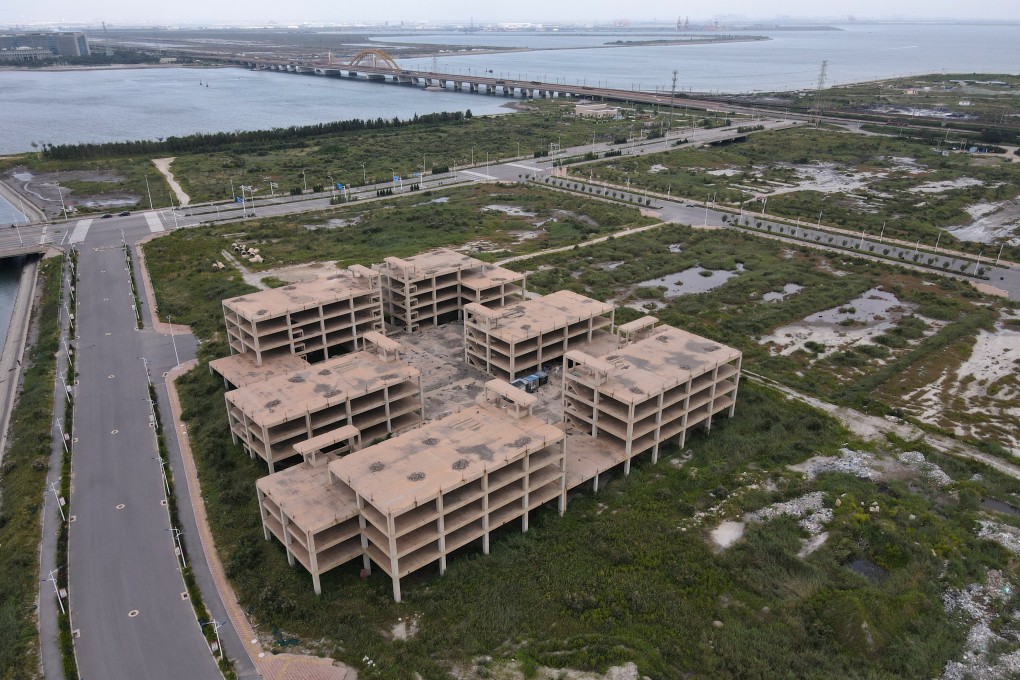 Construction sites such as this one have been deserted for years in Caofeidian, but that could change after the area in Hebei province was designated a free-trade zone last year. Photo: Simon Song