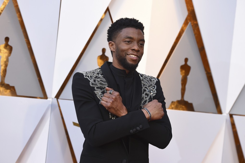 Chadwick Boseman at the Oscars in 2018. The actor was diagnosed with cancer before the filming of Black Panther but continued to make films while going through chemotherapy and surgery. Photo: AP