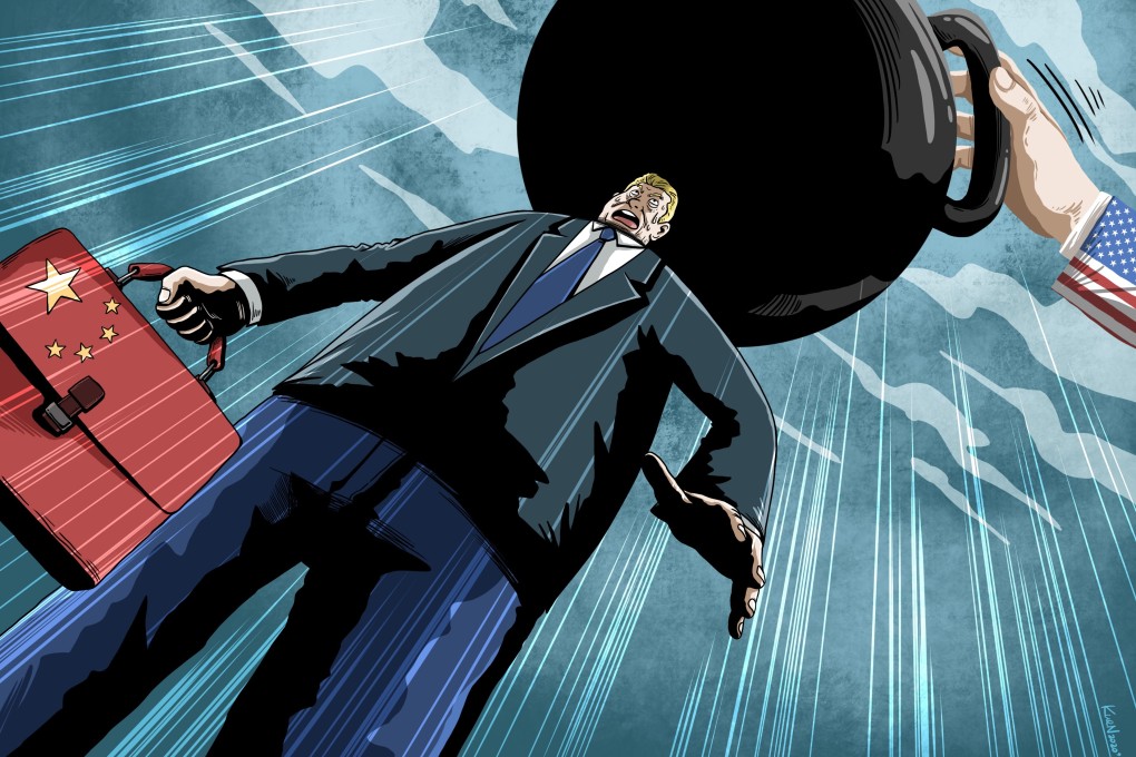 China links are increasingly stressful and unpredictable for American professionals in business, think tanks and academia. Illustration: Lau Ka-kuen