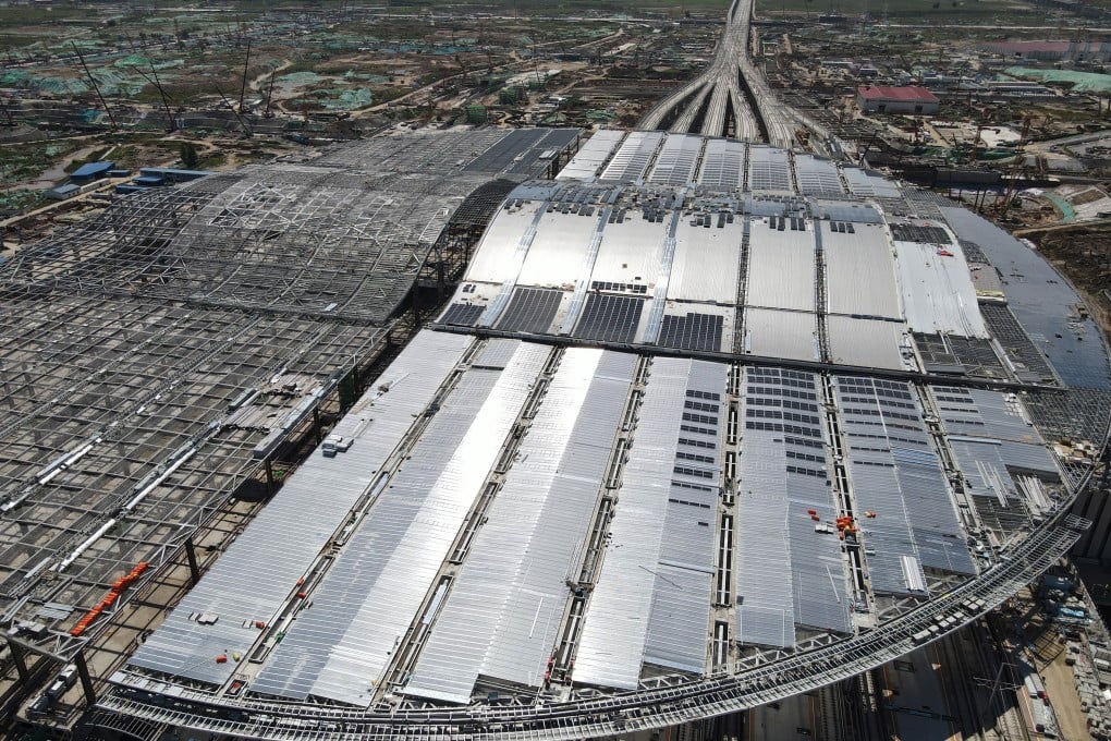 Xiongan Station, which will connect Beijing with the Xiongan New Area in China’s Hebei province. Photo: Simon Song
