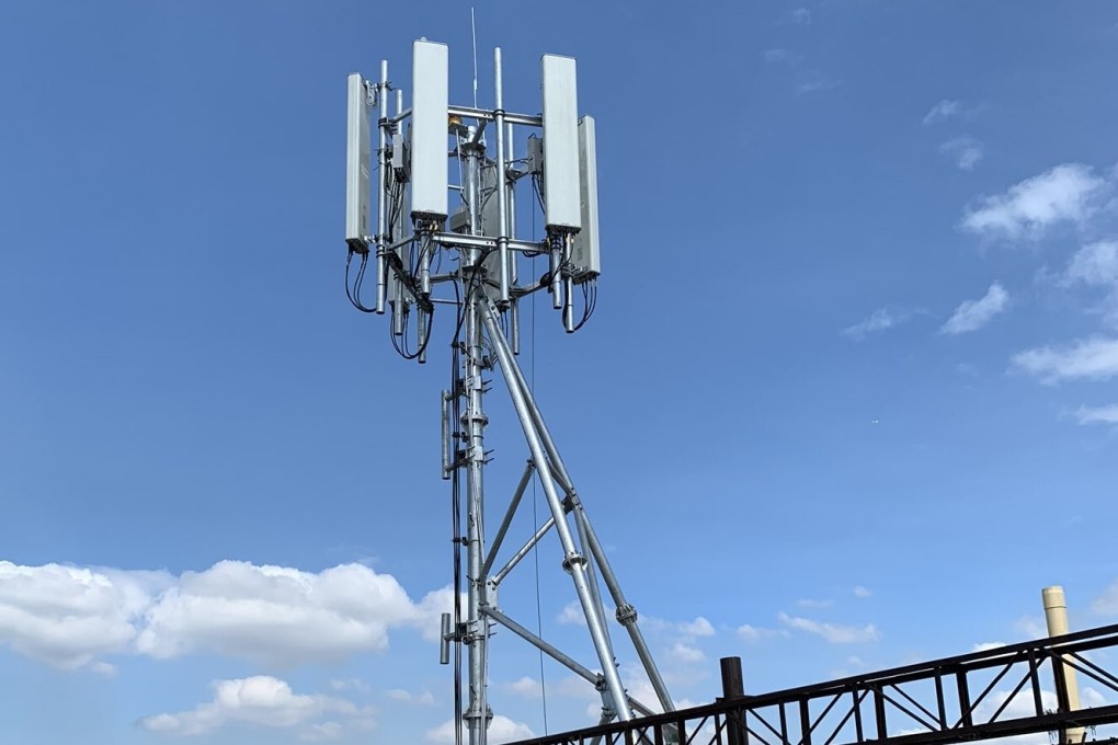 A Dito Telecommunity-owned cell site tower in Quezon City, Philippines. Photo: Twitter