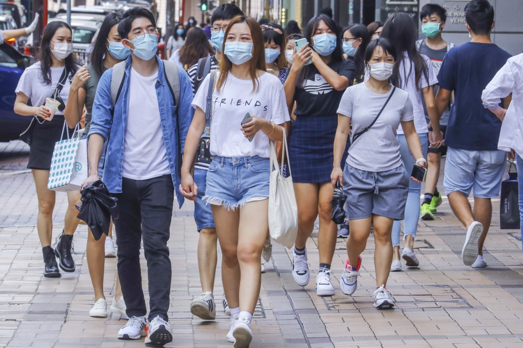 Young people walk through Tsim Sha Tsui. A survey found just over 38 per cent indicated they trusted the government. Photo: Dickson Lee