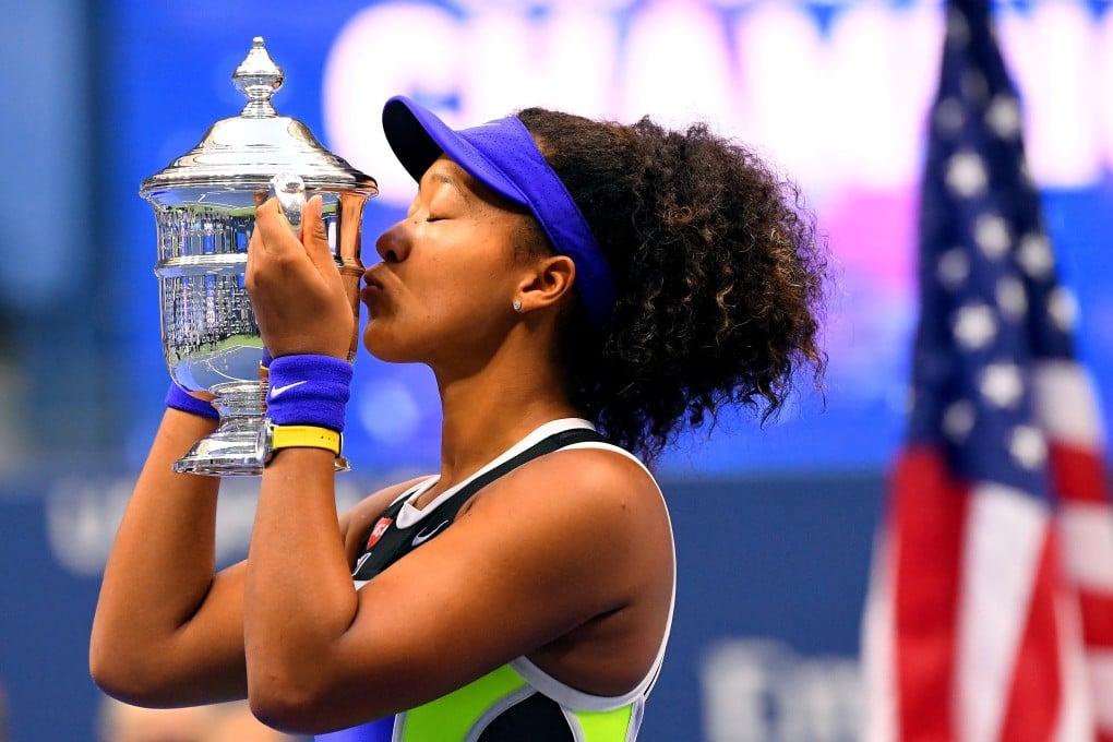 Naomi Osaka of Japan celebrates winning against Victoria Azarenka of Belarus in the women's singles final match at the 2020 US Open. Photo: USA Today Sports