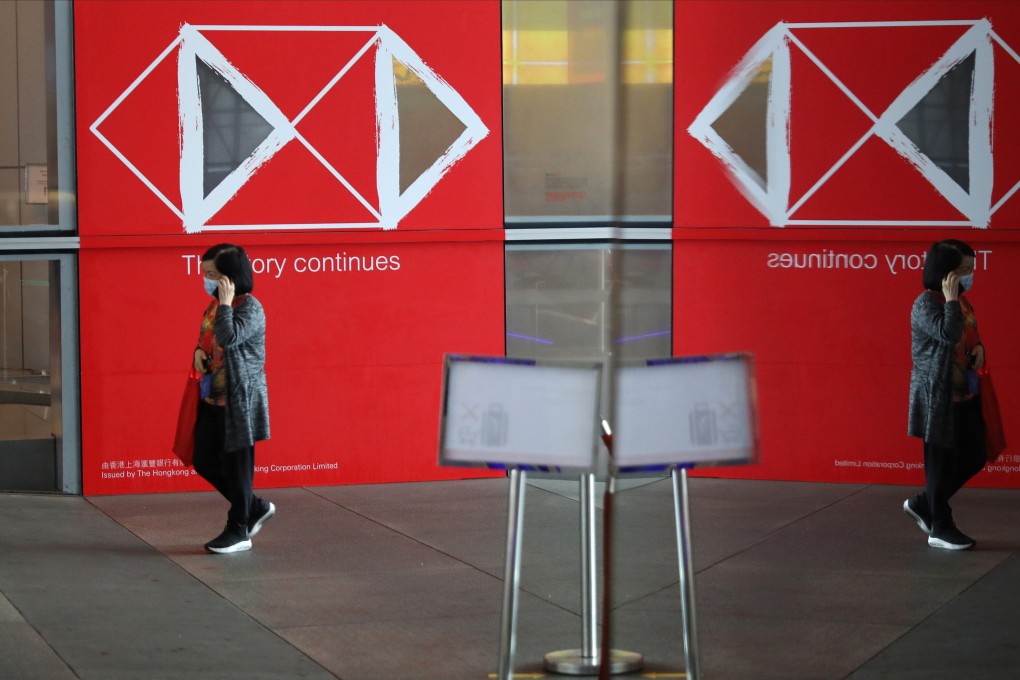People passing by the HSBC headquarters in Hong Kong. Photo: Nora Tam