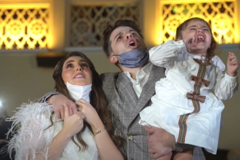 Anas Marwah and Asala Maleh react to the ‘biggest ever’ gender reveal. Photo: YouTube