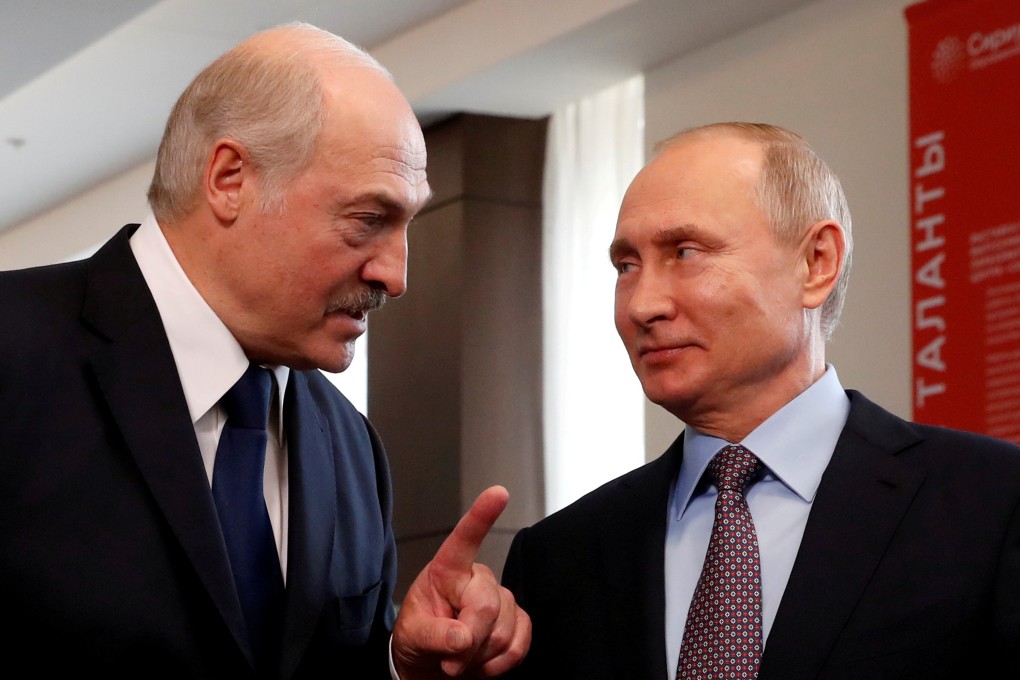 Belarus President Alexander Lukashenko and Russian President Vladimir Putin. Photo: Reuters