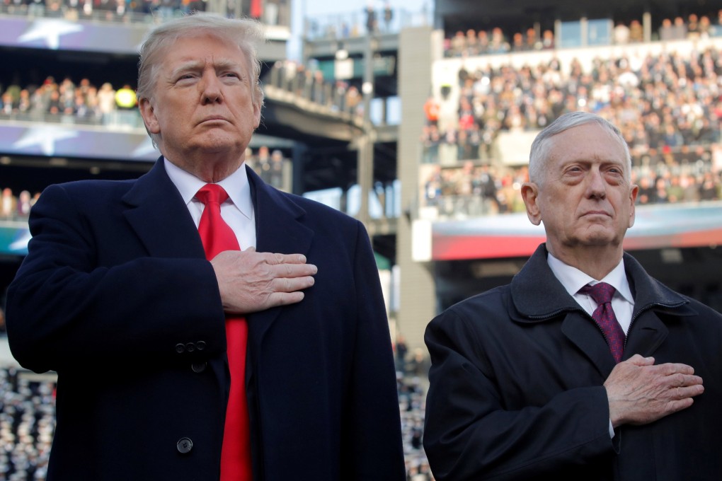 US President Donald Trump and for defence secretary James Mattis. Photo: Reuters