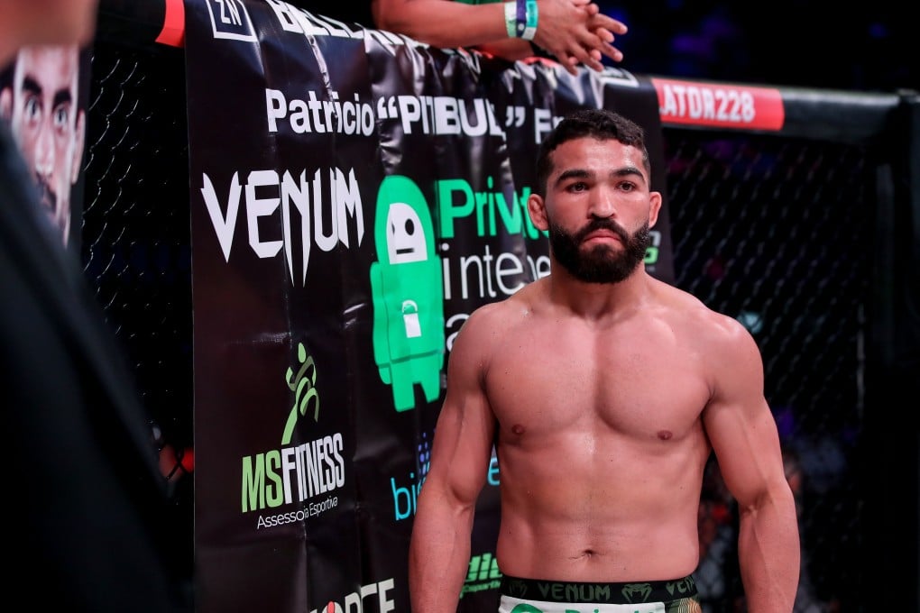 Patricio 'Pitbull' Freire gets ready for action in the Bellator cage. Photo: Bellator MMA