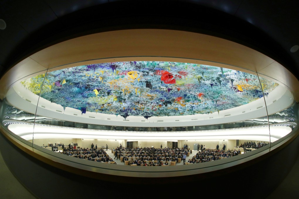 The chamber of the UN Human Rights Council in Geneva, Switzerland. Photo: Reuters