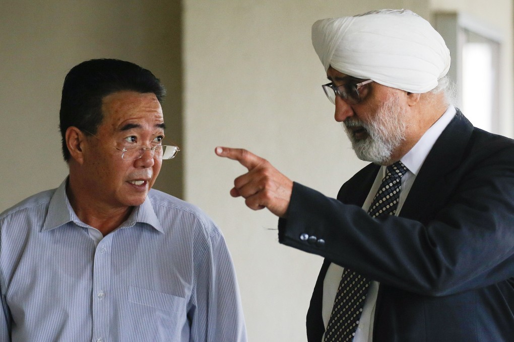North Korean businessman Mun Chol-myong and defence lawyer Jagjit Singh are pictured in 2019. Mun is challenging his extradition to the US. Photo: EPA-EFE