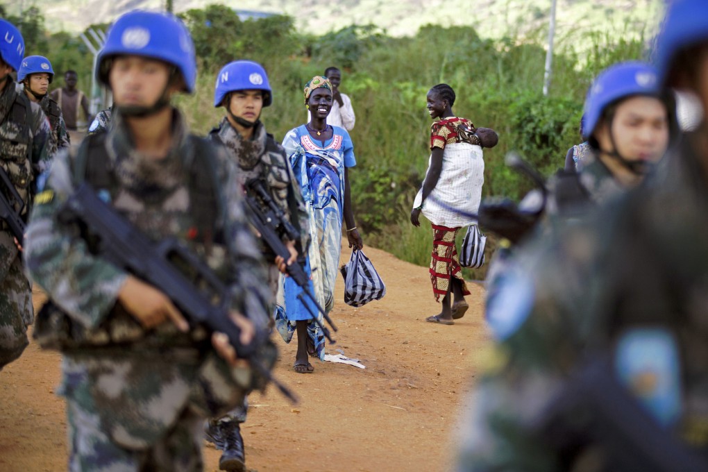 Chinese troops, like these pictured in South Sudan in 2016, have been taking part in UN peacekeeping missions for 30 years. Photo: AFP