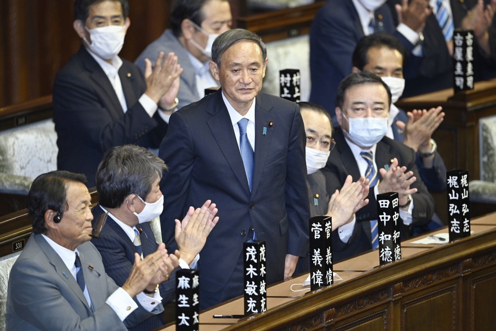 New Japanese prime minister Yoshihide Suga faces a difficult task in replicating the diplomatic balancing act of his predecessor, Shinzo Abe. Photo: Kyodo