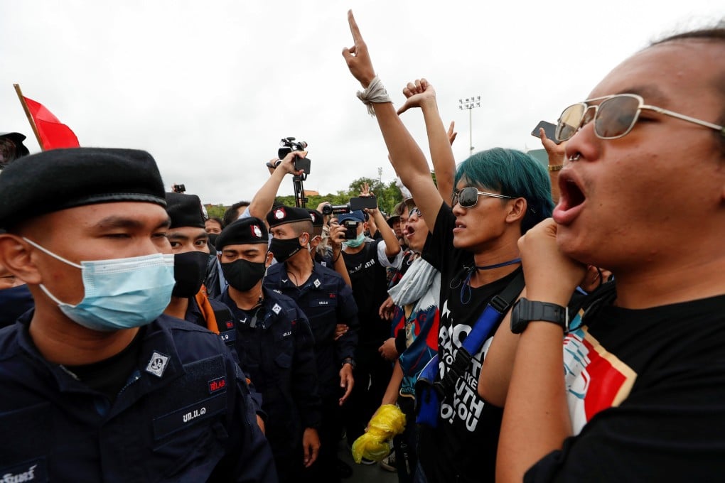 Protester gather at a rally to call reforms in politics and the monarchy. Photo: Reuters