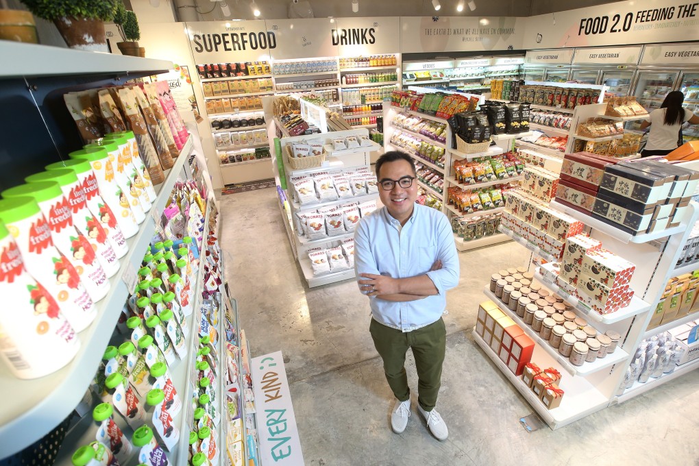 David Yeung, co-founder of Green Monday Group, plans to use proceeds from its US$70 million fundraising to expand its production and retail network, including opening its first Green Common flagship location in Shanghai this year. Photo: David Wong