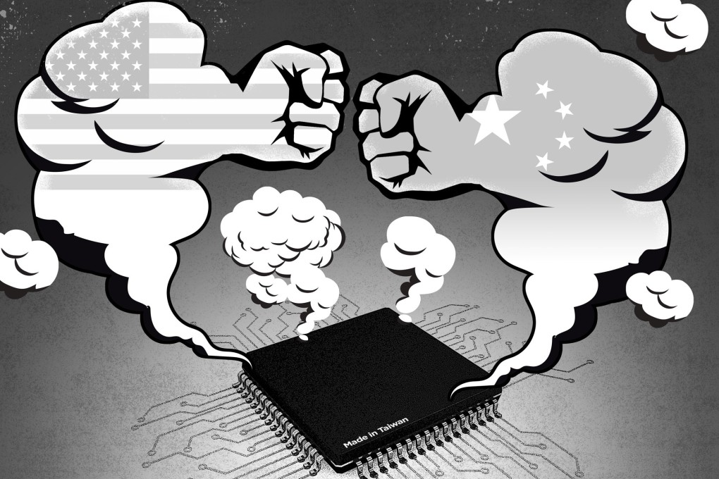 Semiconductors have emerged as a new battleground between China and the US. Illustration: Dennis Yip